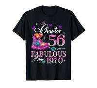 Chapter 56 Fabulous Since 1970 56th Birthday Women Girls T-Shirt