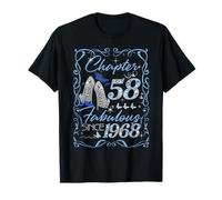 Chapter 58 Fabulous EST 1968 58th Birthday Queen Diamond T-Shirt