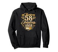 Chapter 58 Fabulous Since 1968 Floral 58th Birthday Women Sweat à Capuche