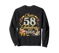 Chapter 58 Fabulous Since 1968 Floral 58th Birthday Women Sweatshirt