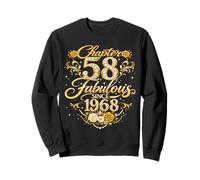 Chapter 58 Fabulous Since 1968 Floral 58th Birthday Women Sweatshirt