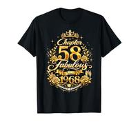 Chapter 58 Fabulous Since 1968 Floral 58th Birthday Women T-Shirt