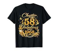 Chapter 58 Fabulous Since 1968 Floral 58th Birthday Women T-Shirt