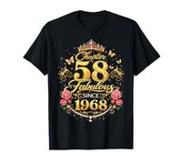 Chapter 58 Fabulous Since 1968 Floral 58th Birthday Women T-Shirt