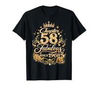 Chapter 58 Fabulous Since 1968 Floral 58th Birthday Women T-Shirt