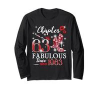 Chapter 63 Fabulous Since 1963 63rd Birthday Women Girls Manche Longue