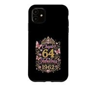 Chapter 64 Fabulous Since 1962 Floral 64th Birthday Women Coque pour iPhone 11