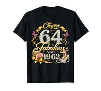 Chapter 64 Fabulous Since 1962 Floral 64th Birthday Women T-Shirt