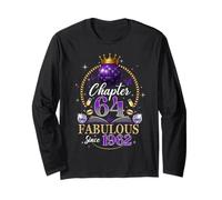 Chapter 64 Since 1962 Purple Disco Ball 64th Birthday Women Manche Longue