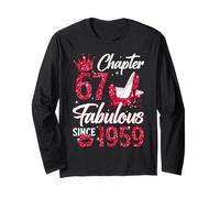 Chapter 67 Fabulous Since 1959 67th Birthday Women Girls Manche Longue
