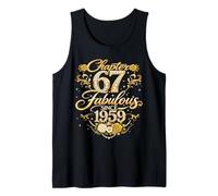 Chapter 67 Fabulous Since 1959 Floral 67th Birthday Women Débardeur