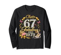 Chapter 67 Fabulous Since 1959 Floral 67th Birthday Women Manche Longue