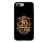 Chapter 70 Fabulous Since 1956 Floral 70th Birthday Women Coque pour iPhone 7 Plus/8 Plus