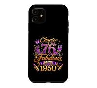 Chapter 76 Fabulous Since 1950 76th Birthday Women Girls Coque pour iPhone 11