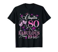 Chapter 80 Fabulous EST 1946 80th Birthday Queen Diamond T-Shirt