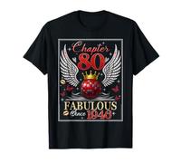 Chapter 80 Fabulous EST. 1946 Disco Ball 80th Birthday Women T-Shirt
