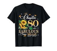Chapter 80 Fabulous Since 1946 80th Birthday Women Girls T-Shirt