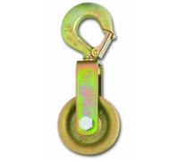 Chapuis 425/80Z Poulie crochet renforce acier zingue 250 kg galet D 80 mm pour Corde 15/17 mm