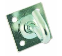 Chapuis 8607Z Crochet fixe + Platine acier zingue D 7 mm Platine 45 x 45 mm (Lot de 6)