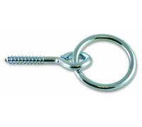 Chapuis, Anneau d'écurie à vis, Acier zingué, M10 -Diam. intérieur 50 mm, Longueur 50 mm, Permet le passage de lien à un point fixe, Evite l'utilisation d'une perçeuse, Gris