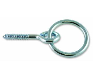 Chapuis, Anneau d'écurie à vis, Acier zingué, M10 -Diam. intérieur 50 mm, Longueur 50 mm, Permet le passage de lien à un point fixe, Evite l'utilisation d'une perçeuse, Gris
