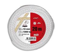 Chapuis - Corde Polypropylène Tressée - Synthétique - Résistance à la Rupture Indicative 1000 kg - Diamètre 10 mm - Longueur 20 m - Loisirs et Jardinage - Blanc