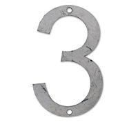 Chapuis CPAP3 Numéro à Peindre 3 Police Arial Acier, Gris, 6 cm