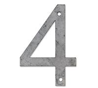 Chapuis CPAP4 Numéro à Peindre 4 Police Arial Acier, Gris, 6 cm