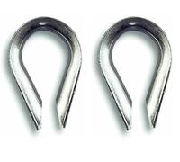 Chapuis CSI6 2 Cosse-cœur acier inoxydable pour Câble D 5 mm (Lot de 2)