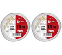 Chapuis FDB610 Corde polypropylène tressée-Résistance à la Rupture Indicative 360 kg-Diamètre 6 mm-Longueur 10 m-Blanc (Lot de 2)