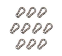 Chapuis - Lot de 10 Mousquetons Pompier - Acier Zingué - Diamètre 6 mm - Longueur 60 mm - Grande Durabilité - Correspond aux Normes de Qualité et Sécurité