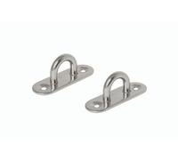 Chapuis - Lot de 2 Platines à Œil - Acier Inoxydable - 714 kg - Diamètre Fil 8 mm - Entraxe 20 mm - Dimensions Platine 80 x 26 mm - aux Normes de Sécurité