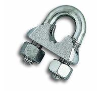 Chapuis, Lot de 2 serre-câbles étrier, Acier zingué semelle fonte, Pour câble Diam. 6 mm, Fixation De 2 Câbles, Permet De Serrer Des Câbles De Diamètres Importants, Sécurité Accrue