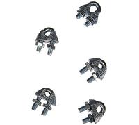 Chapuis, Lot de 25 serre-câbles étrier, Acier zingué semelle fonte, Pour câble Diam. 5 mm, Fixation De 2 Câbles, Permet De Serrer Des Câbles De Diamètres Importants, Sécurité Accrue