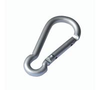 Chapuis - Mousqueton Porte-Clés - Aluminium - Diamètre 5 mm - Longueur 50 mm - Fermoir Sûr - Attache Robuste - Gris - Conforme aux Normes de Qualité et Sécurité