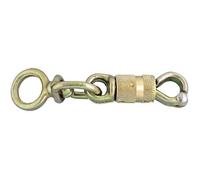 Porte-mousqueton 'sécurité' à touret en acier zingué bichromaté (55-1)