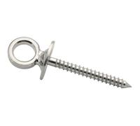 Docks – Pitons à œil vis à bois – Acier inoxydable, Ø œil 15 mm, Long. sous collerette 80 mm – Lot de 2