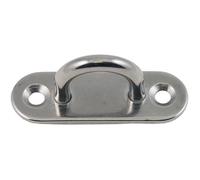 Docks GMAR31 Lot de 2 platines à œil - Acier Inoxydable - 360 kg - Diamètre Fil 5 mm - entraxe 12 mm - Dimensions platine 45 x 15 mm, Gris, Set de 2 pièces