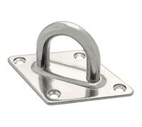 CHAPUIS - Platine losange oeil acier Inox. 80x120mm Øfil 10mm UC1