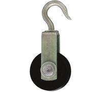 CHAPUIS - Poulie crochet ac. zing. galet Ø40mm corde Ø10mm 63kg bl1