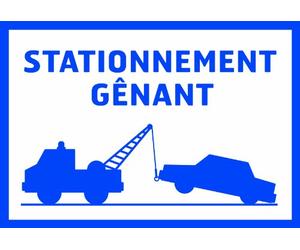Chapuis PSR5 Panneau pvc adhésif 275 x 190 mm Stationnement gênant