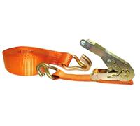 Chapuis - Sangle Polyester avec Tendeur à Cliquet & 2 Crochets - Tension Maximale d'Utilisation 2 T - Largeur 50 mm - Longueur 5,5 m - Haute Résistance - Orange