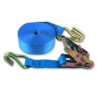 Chapuis - Sangle Polypropylène avec Tendeur à Cliquet et 2 Crochets Fermés - Tension Maximale d'Utilisation 200 kg - Largeur 35 mm - Longueur 5,5 m - Bleu