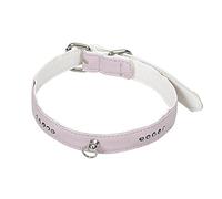 CHAPUIS SELLERIE Collier pour Chien et pour Chat Droit Simili Cuir Stras Rose 12 mm, Longueur 25 cm