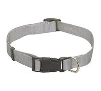 CHAPUIS SELLERIE Collier pour Chien Sangle Réglable Nylon Gris 20 mm 35-60 cm, Taille M