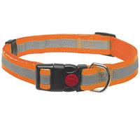 CHAPUIS SELLERIE Collier pour Chien Sangle Renforcée Réglable Nylon Orange 25 mm 38-65 cm, Taille L