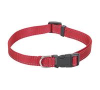 CHAPUIS SELLERIE Collier pour Chien Sangle Renforcee Reglable Nylon Rouge large 40mm, long 61-74cm