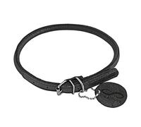 CHAPUIS SELLERIE Collier Rond en Cuir pour Chien Noir 10 mm 39-47 cm