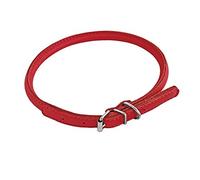 CHAPUIS SELLERIE Collier Rond en Cuir pour Chien Rouge 10 mm 33-41 cm