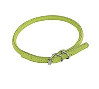 CHAPUIS SELLERIE Collier Rond en Cuir pour Chien Vert 6 mm 20-25 cm